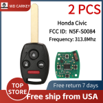 Honda Civic 3+1Buttons 313.8Mhz FSK ID46 Valeo N5F-S0084